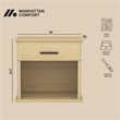 Clifford Traditional 3-Piece Dresser and Nightstand in Natural Oak