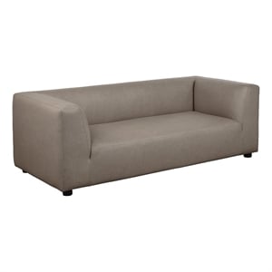 Lukas Contemporary Modern 89&quot Upholstered Sofa in Taupe