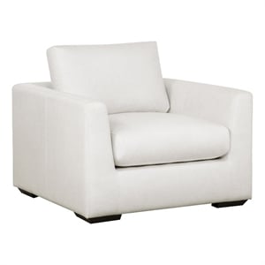 Cleo Contemporary Upholstered Accent Chair in Cream