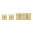 Clifford Traditional 3-Piece Dresser and Nightstand in Natural Oak