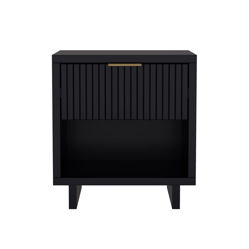 Elara Contemporary 3-Piece Dresser and Nightstand in Black