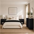 Elara Contemporary 3-Piece Dresser and Nightstand in Black