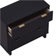 Elara Contemporary 3-Piece Dresser and Nightstand in Black