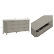 Park Contemporary 3-Piece Dresser and Nightstand in Gray