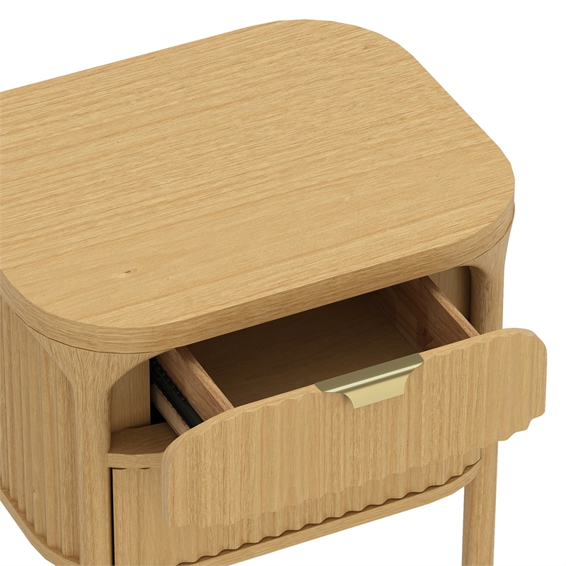 Park Contemporary 3-Piece Dresser and Nightstand in Natural