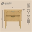 Park Contemporary 3-Piece Dresser and Nightstand in Natural