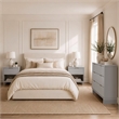 Elara Contemporary 3-Piece Dresser and Nightstand in Light Gray