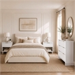 Elara Contemporary 3-Piece Dresser and Nightstand in White