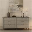 Park Contemporary 2-Piece Dresser and Nightstand in Gray
