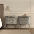 Park Contemporary 2-Piece Dresser and Nightstand in Gray