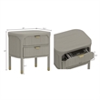 Park Contemporary 2-Piece Dresser and Nightstand in Gray