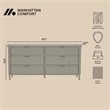 Park Contemporary 2-Piece Dresser and Nightstand in Gray