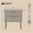 Park Contemporary 2-Piece Dresser and Nightstand in Gray