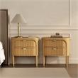 Park Contemporary 2-Piece Dresser and Nightstand in Natural
