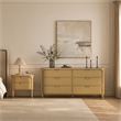 Park Contemporary 2-Piece Dresser and Nightstand in Natural