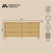 Park Contemporary 2-Piece Dresser and Nightstand in Natural
