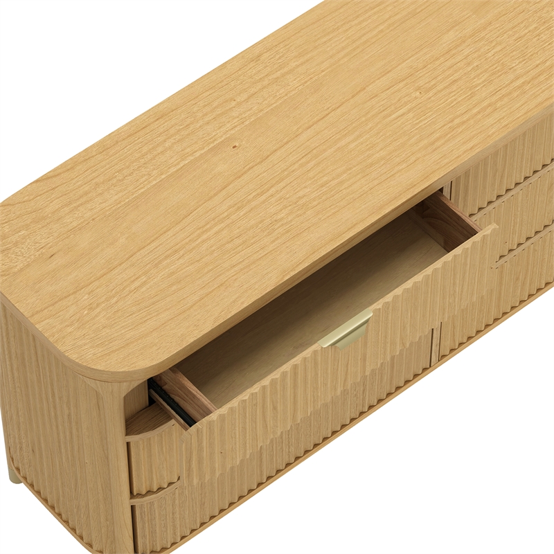 Park Contemporary 2-Piece Dresser and Nightstand in Natural