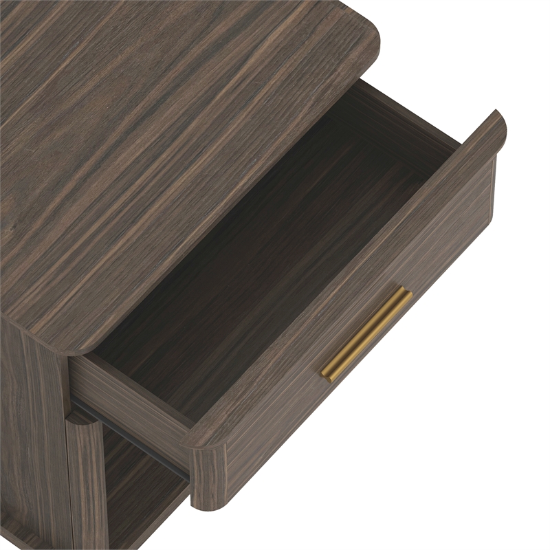 Clifford Traditional 3-Piece Dresser and Nightstand in Walnut