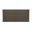 Clifford Traditional 3-Piece Dresser and Nightstand in Walnut