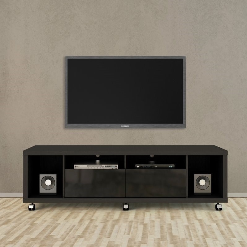 Manhattan Comfort Cabrini 1 8 Series 71 Tv Stand In Black 15413 Manhattan Comfort Cabrini 1 8 Series 71