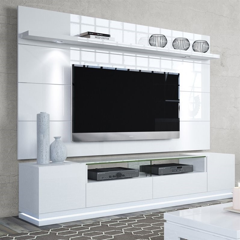 Manhattan Comfort 85 Tv Stand And Panel In White