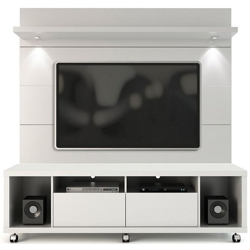 Manhattan Comfort Cabrini 1 8 Series 71 Tv Stand And Panel In White Manhattan Comfort Cabrini 1 8 Series 71
