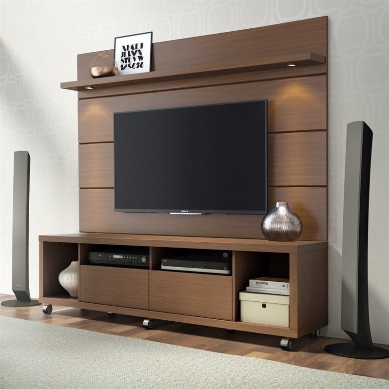 Manhattan Comfort Cabrini 1 8 Series 71 Tv Stand And Panel In Brown Manhattan Comfort Cabrini 1 8 Series 71