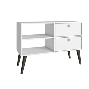 Manhattan Comfort Dalarna Wood TV Stand for TVs up to 32&quot in White