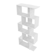 Manhattan Comfort Petrolina 5-Shelf Zig Zag Wood Bookcase in White
