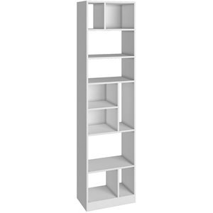 valenca wood series 4.0 10 shelf bookcase in white