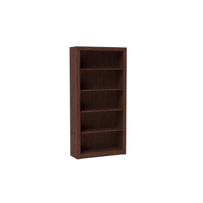 Manhattan Comfort Olinda Series 1.0 Modern 5-Shelf Wood Bookcase in White