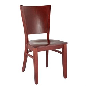 beechwood mountain hendrix side chair with wood seat (set of 2)