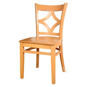 beechwood mountain curtain back side chair with wood seat (set of 2)