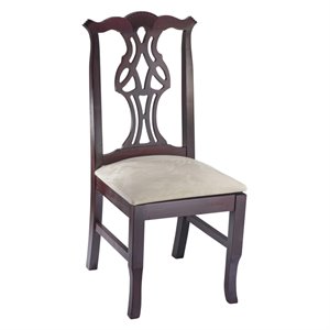 chippendale side chair in dark mahogany