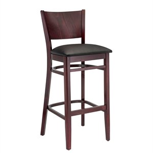 hendrix bar stool in dark mahogany