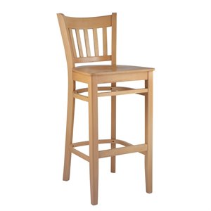 vertical bar stool in natural with wood seat