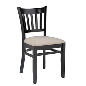 vertical side chair in black (set of 2)