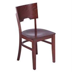 index side chair in mahogany with wood seat (set of 2)