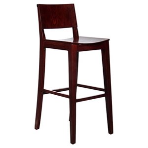 bazil bar stool in dark mahogany