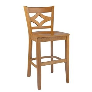 curtain back counter stool with wood seat cherry