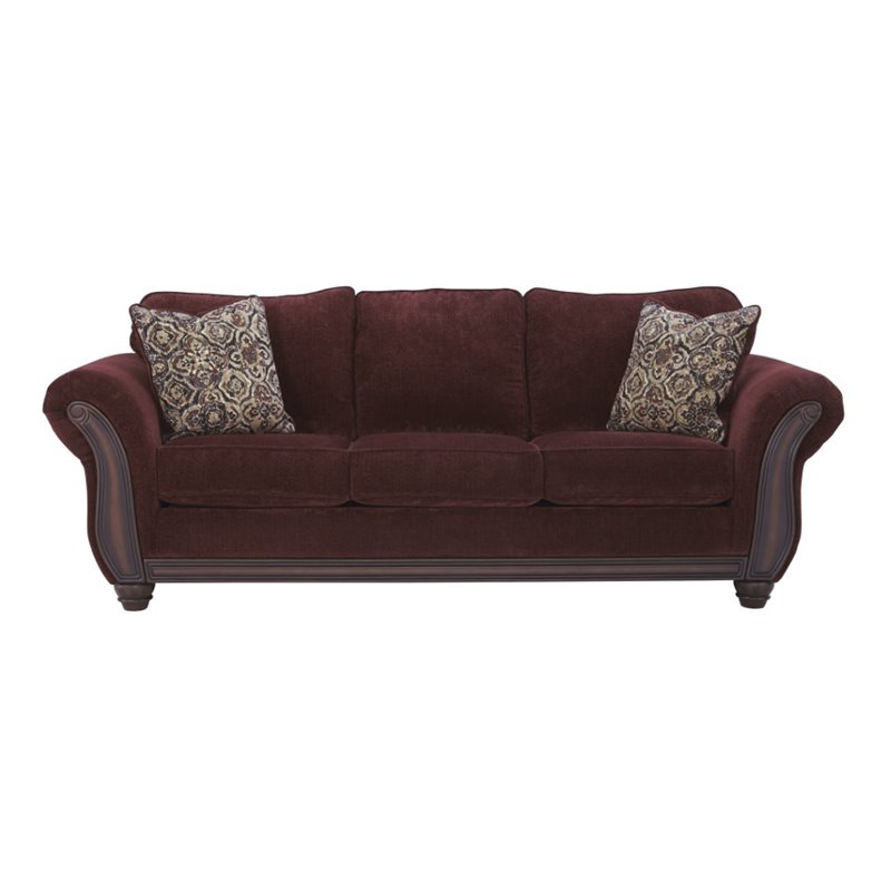 Ashley Chesterbrook Sofa In Burgundy