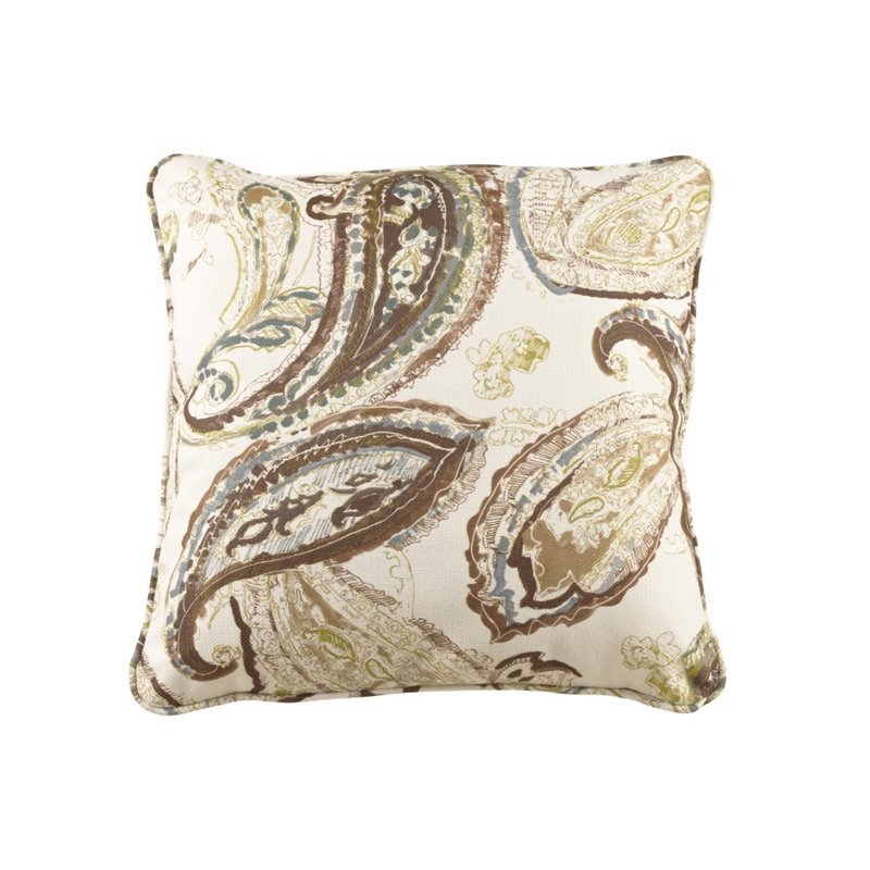 Ashley Furniture Estin 20 Square Paisley Throw Pillow In Spring