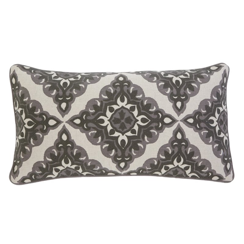 Ashley Geometric Throw Pillow in Gray (Set of 4) - A1000346