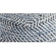 Signature Design by Ashley Handmade Chevron Square Pouf/Ottoman in Denim Blue