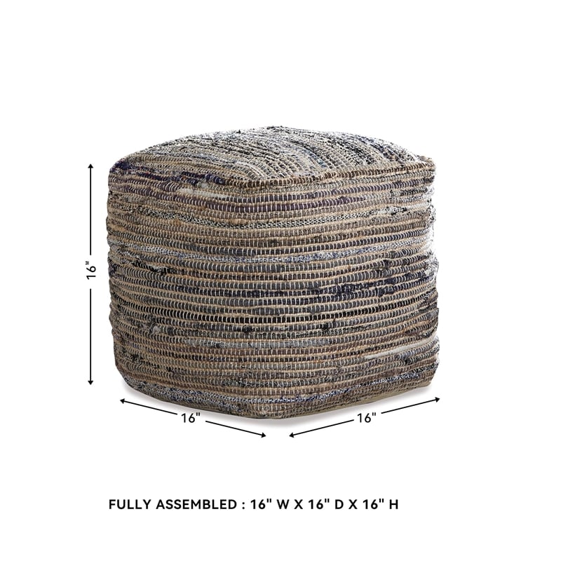 Signature Design by Ashley Absalom Cylinder Pouf in Natural