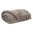 Ashley Furniture Mendez Solid Pleated Throw Blanket in Taupe