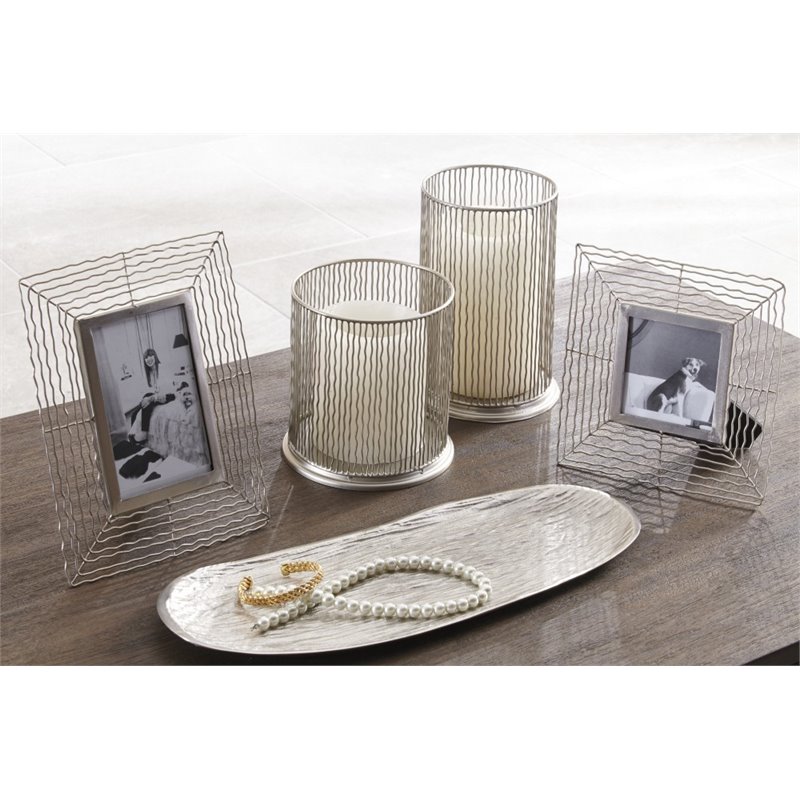 Ashley Furniture Dympna Metal Decorative Ornament Accessories -Silver (Set of 5)