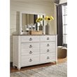 Ashley Furniture Willowton Engineered Wood Bedroom Mirror in White Wash