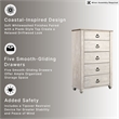 Ashley Furniture Willowton Wood 5 Drawer Chest in White Finish