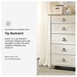 Ashley Furniture Willowton Wood 5 Drawer Chest in White Finish